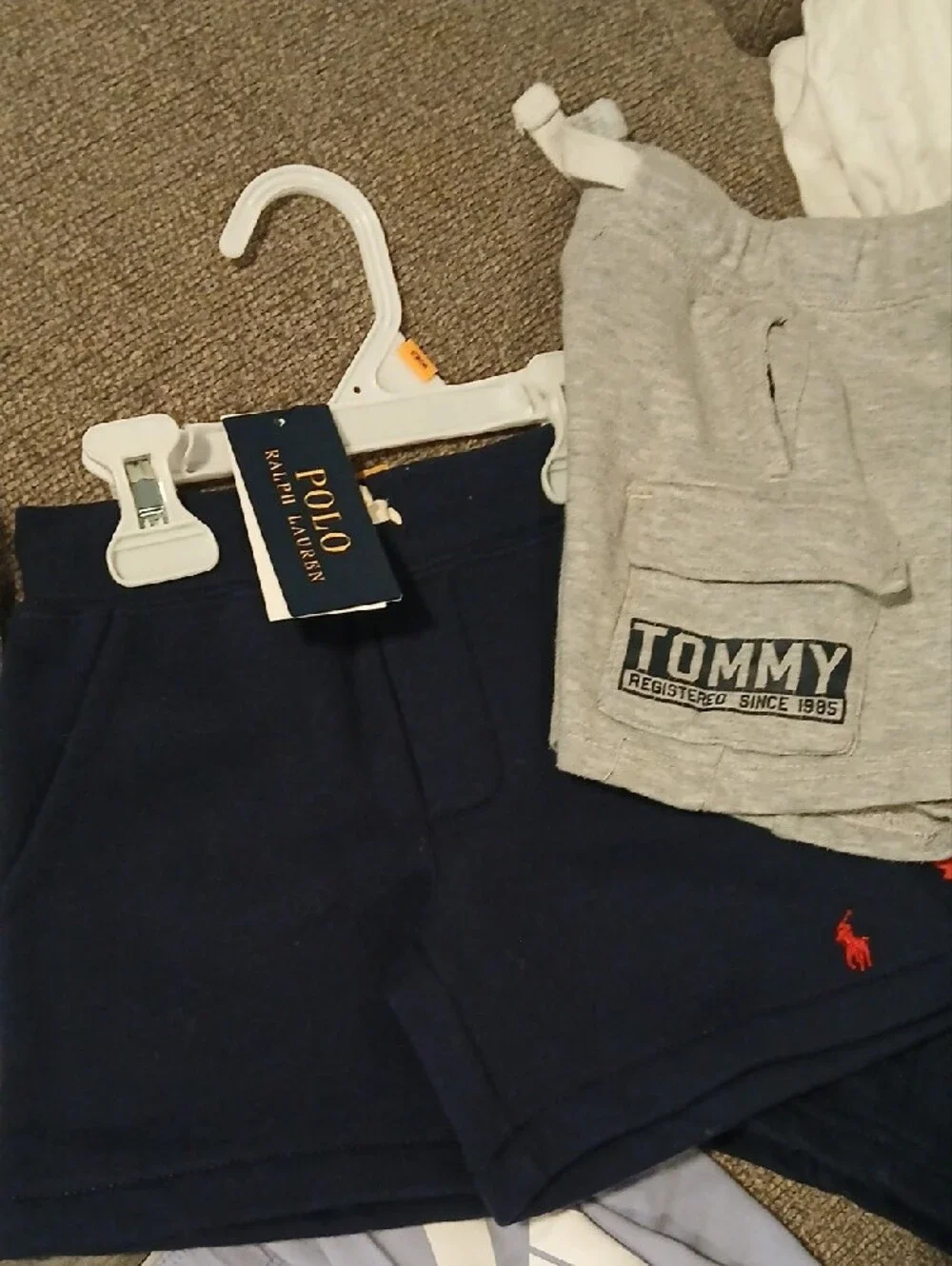 Ralph Lauren Navy Cotton Pull-On Shorts with Red Pony